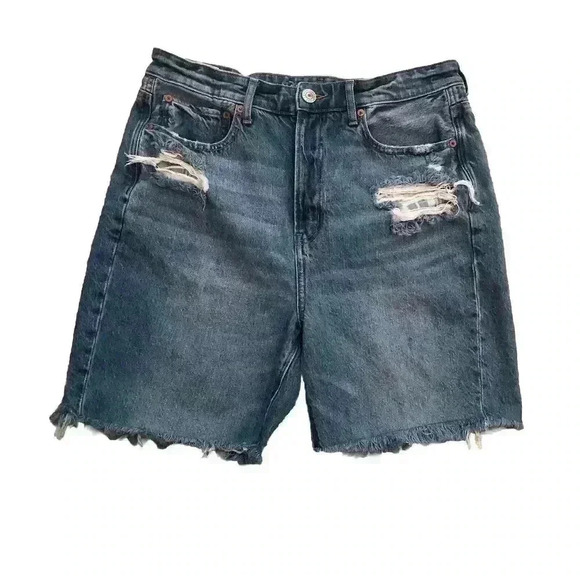 American Eagle Mom Short sz 12 Stretch Cutoff  Distressed Shorts Destroyed - Picture 1 of 6